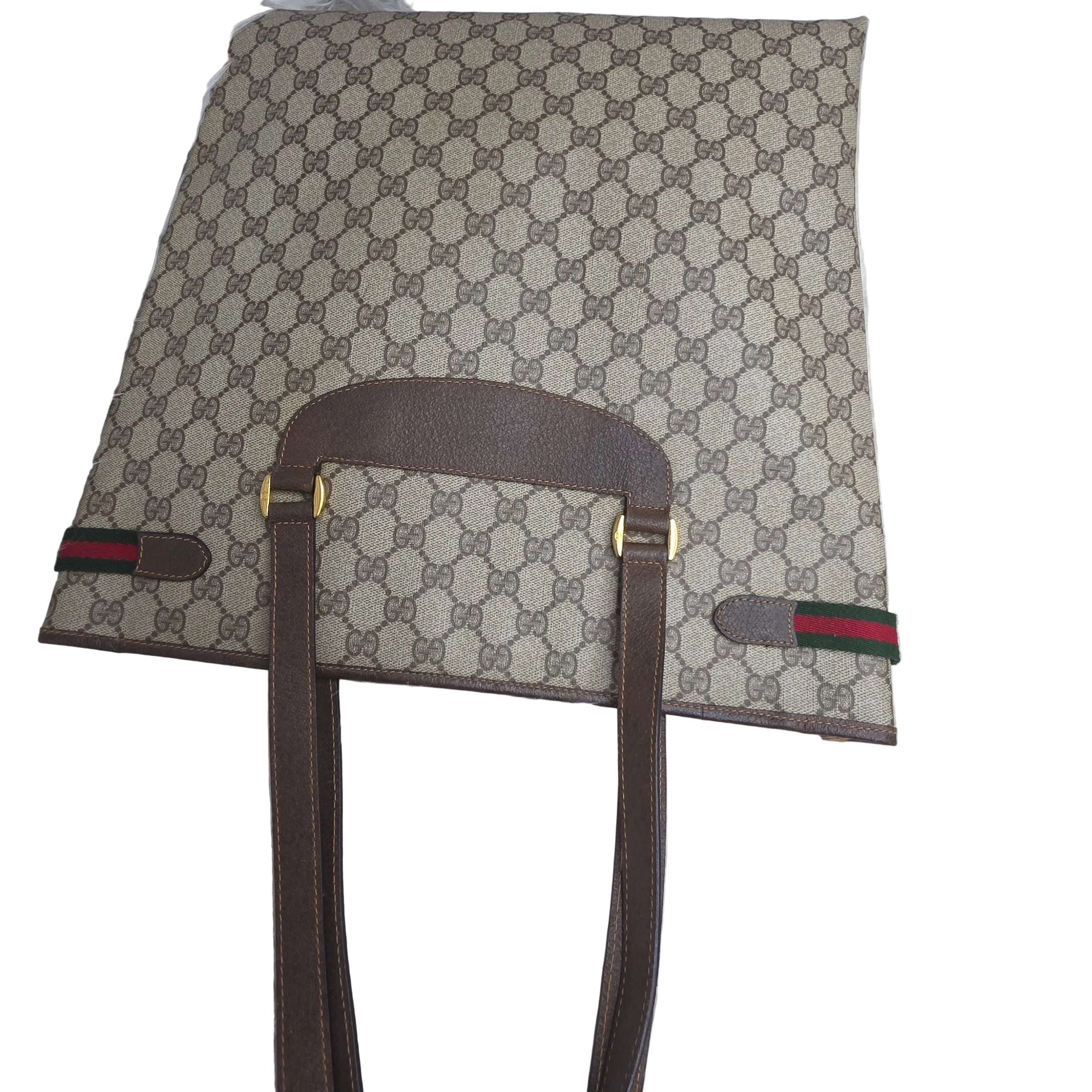 Gucci Vintage Sherry Line Supreme Web Tote Bag