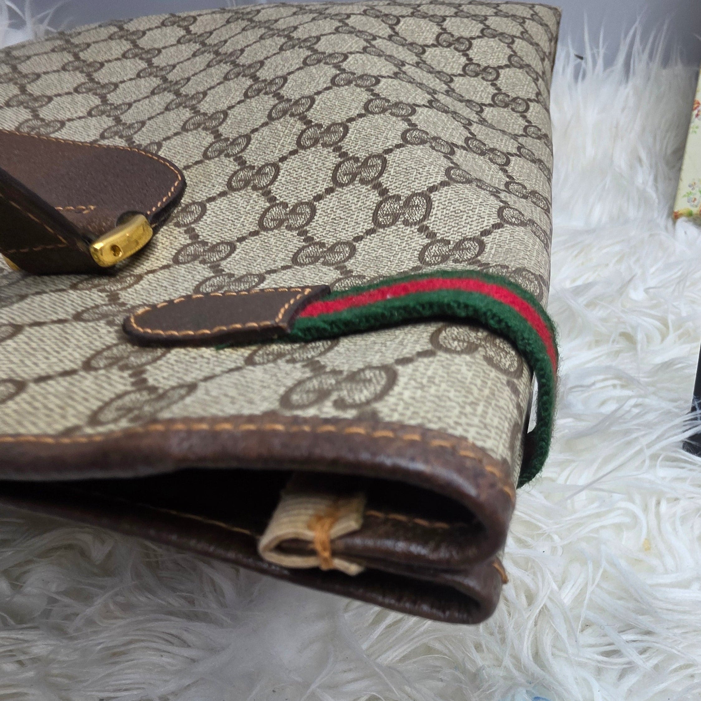 Gucci Vintage Sherry Line Supreme Web Tote Bag