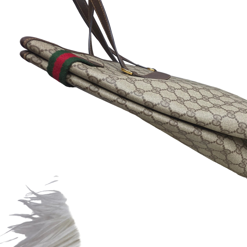 Gucci Vintage Sherry Line Supreme Web Tote Bag