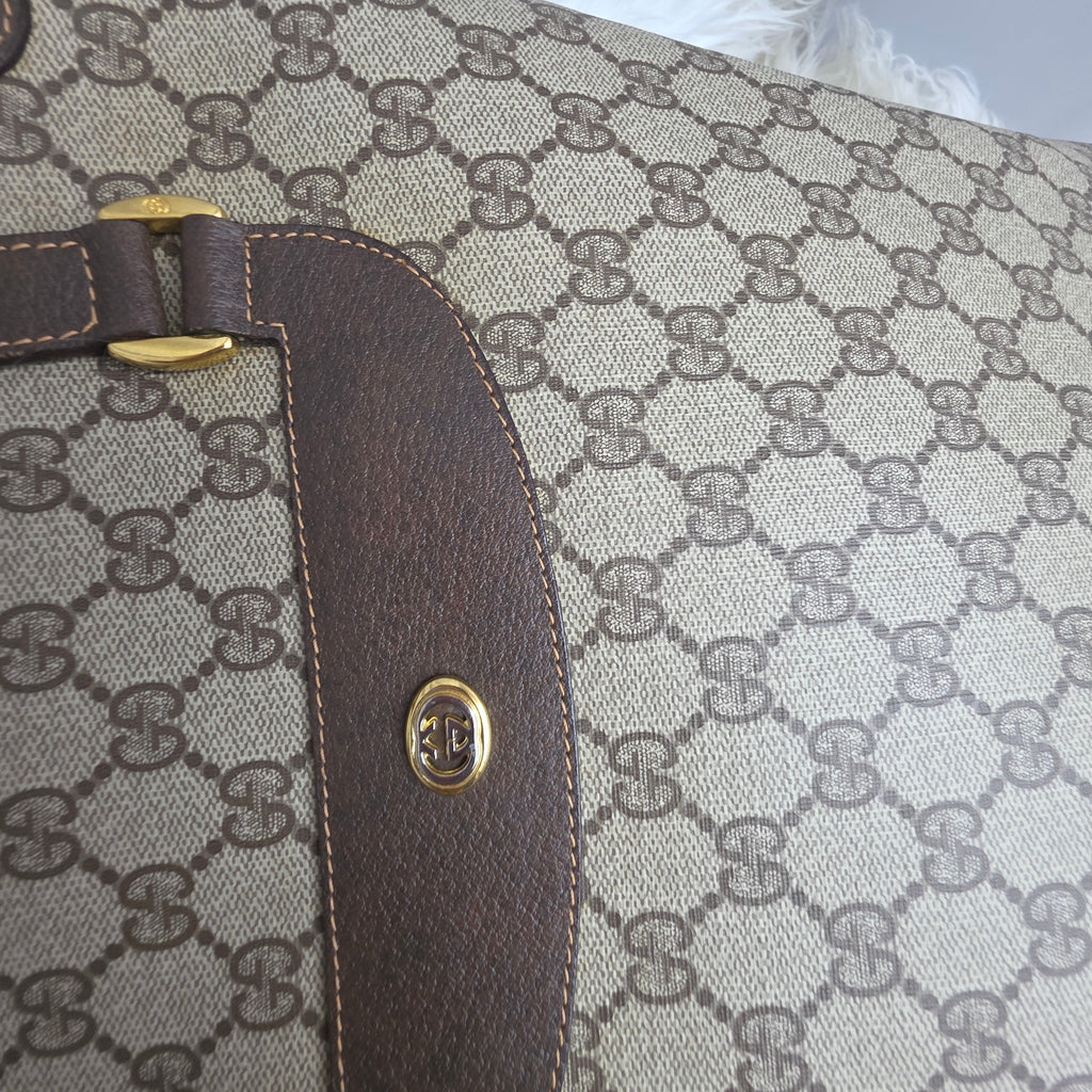 Gucci Vintage Sherry Line Supreme Web Tote Bag