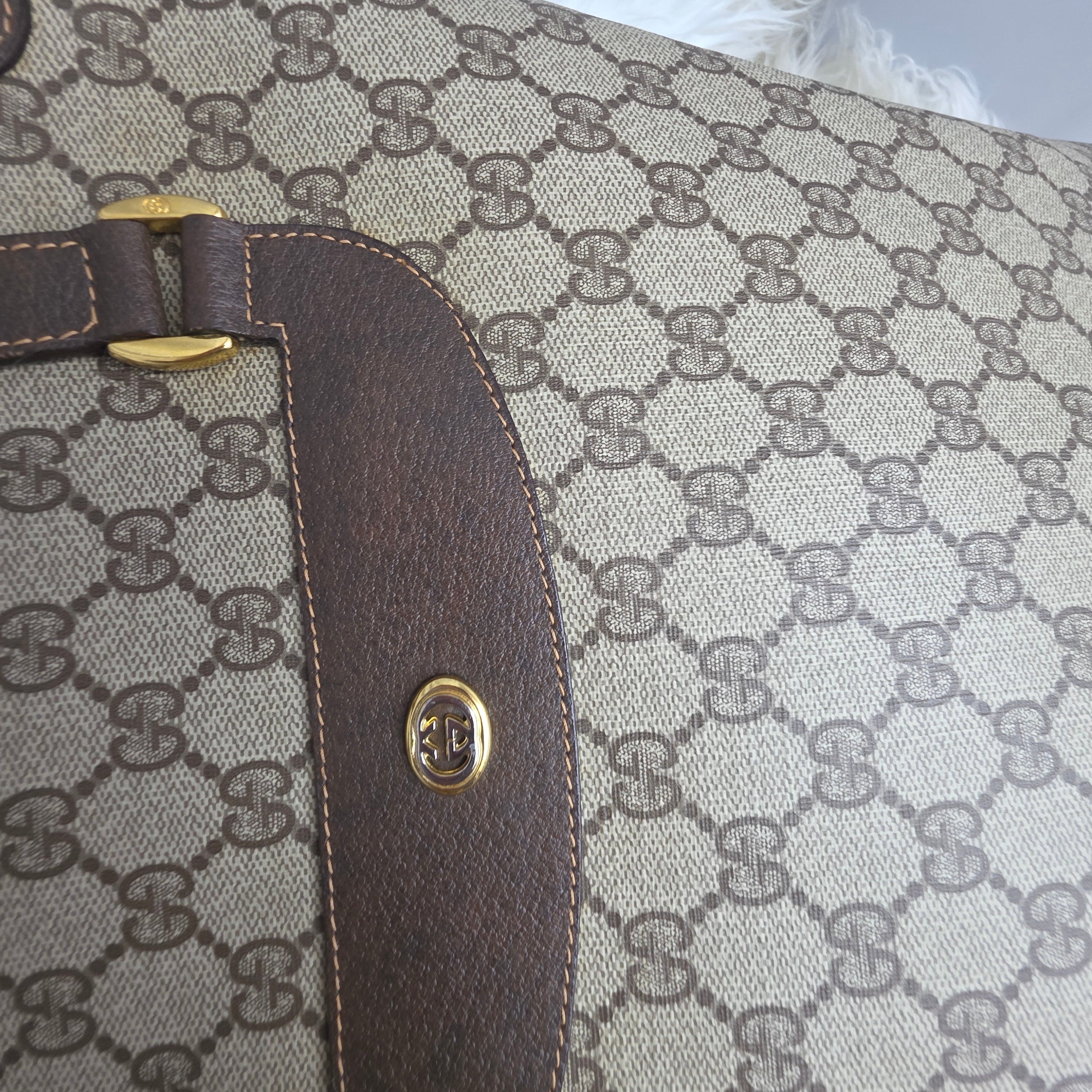 Gucci Vintage Sherry Line Supreme Web Tote Bag