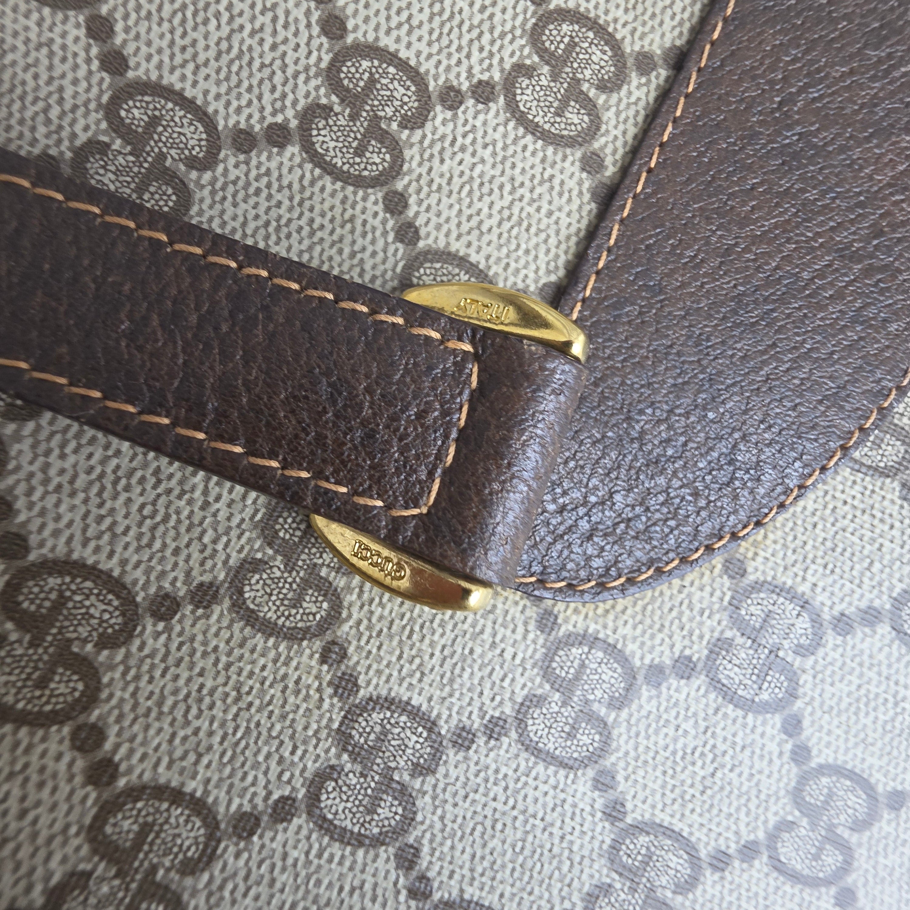 Gucci Vintage Sherry Line Supreme Web Tote Bag