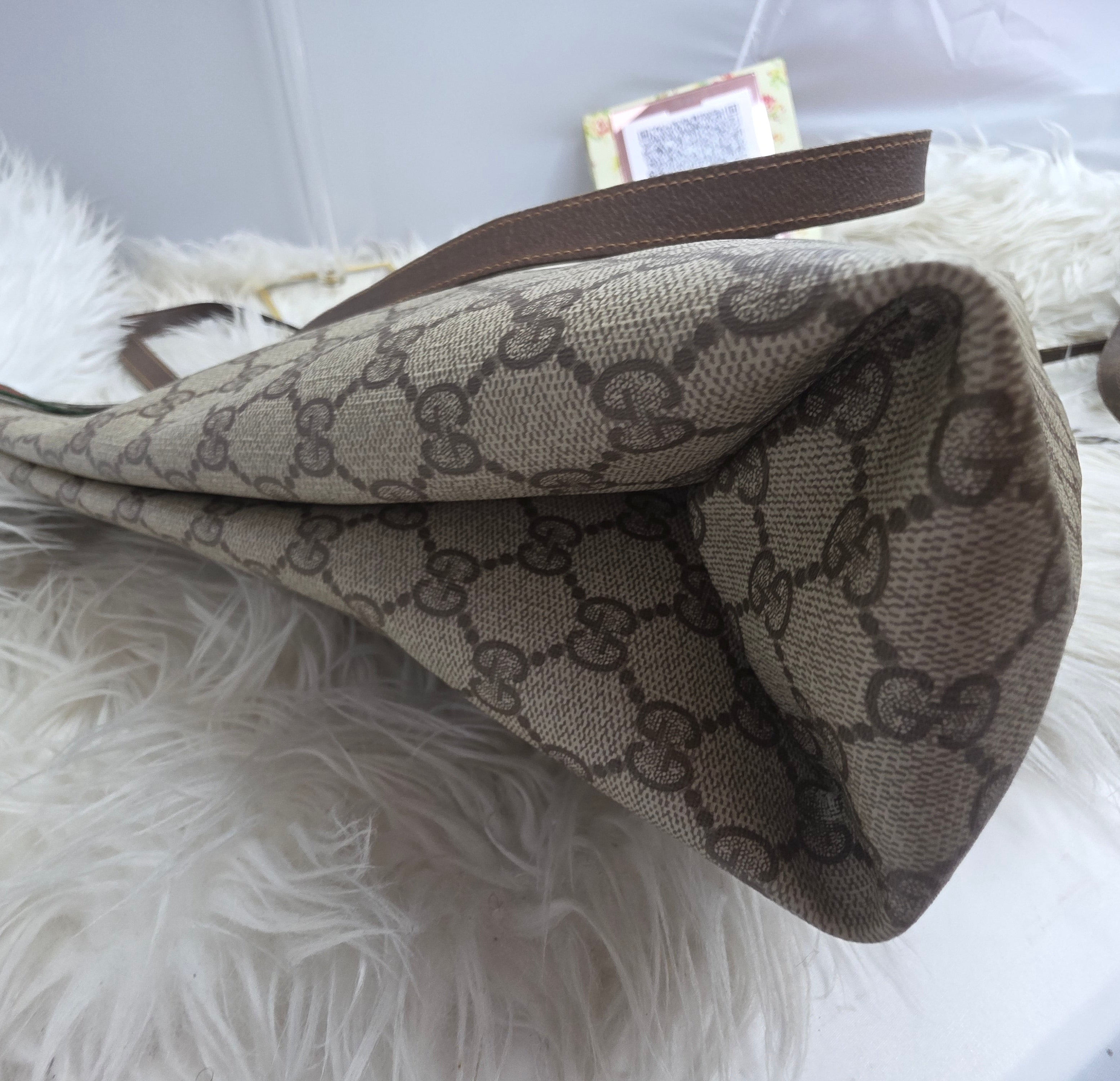 Gucci Vintage Sherry Line Supreme Web Tote Bag