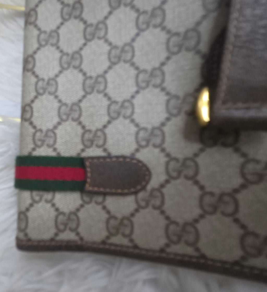 Gucci Vintage Sherry Line Supreme Web Tote Bag