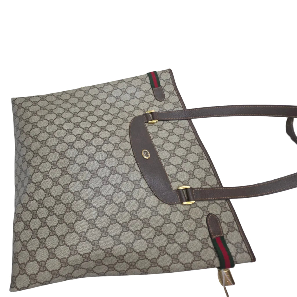 Gucci Vintage Sherry Line Supreme Web Tote Bag