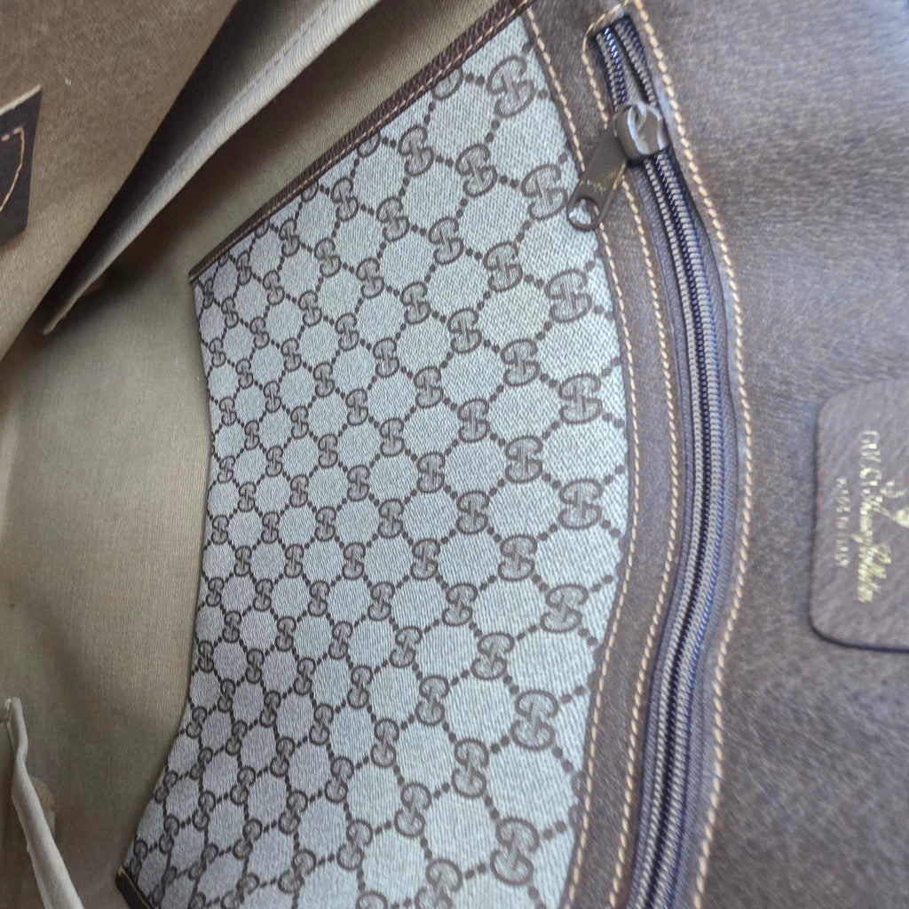 Gucci Vintage Sherry Line Supreme Web Tote Bag