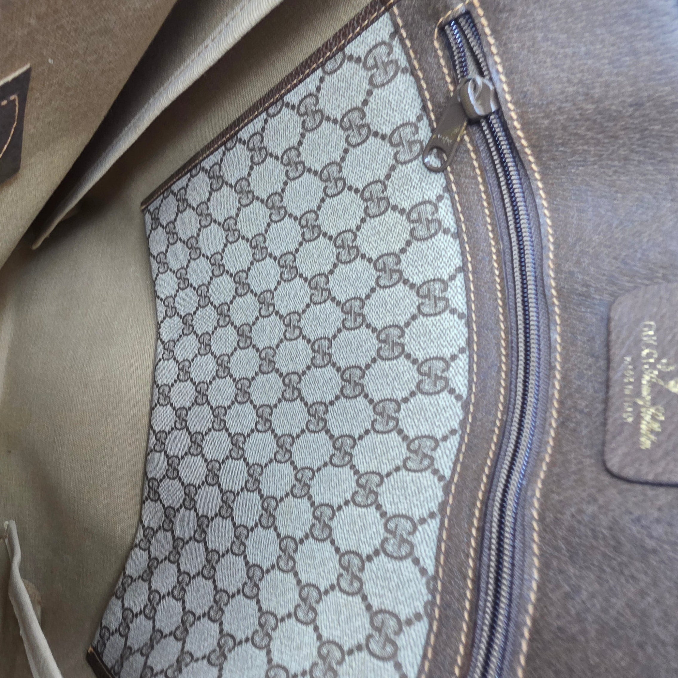 Gucci Vintage Sherry Line Supreme Web Tote Bag