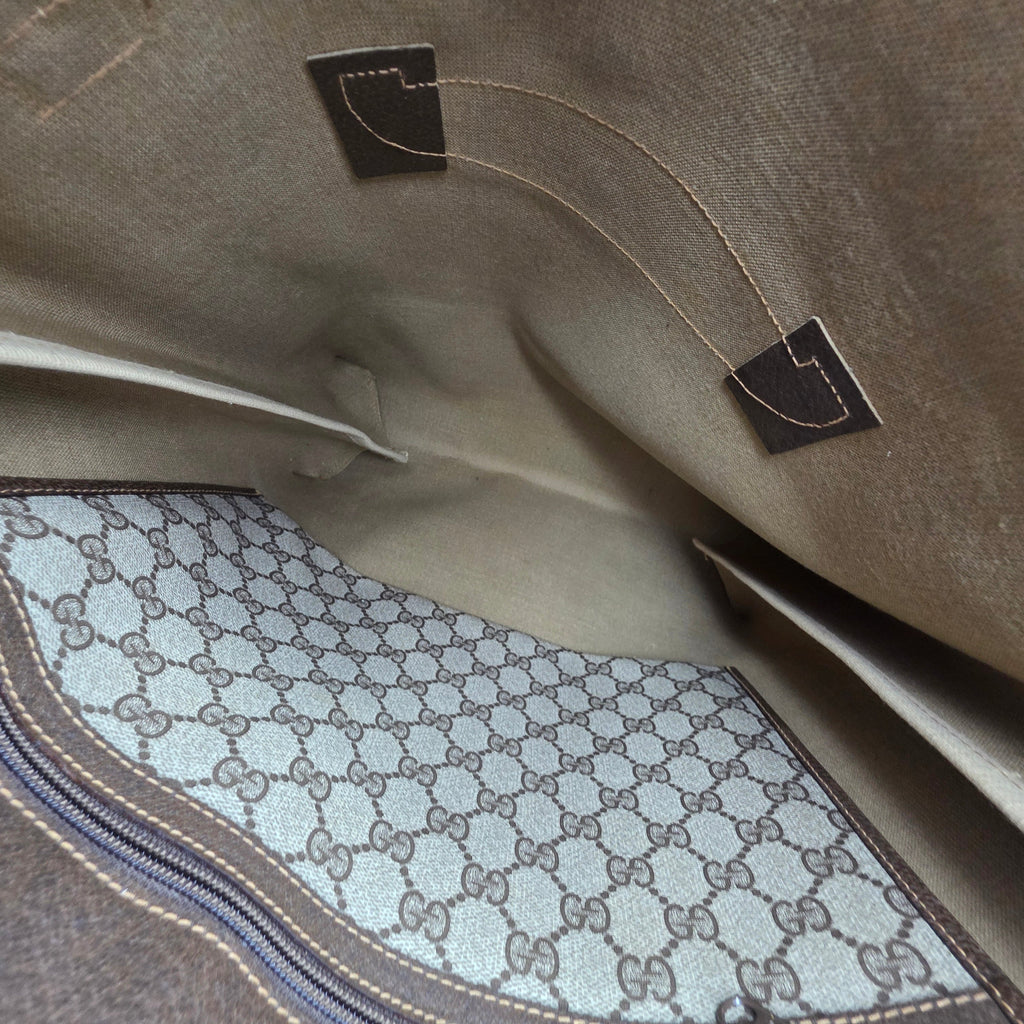 Gucci Vintage Sherry Line Supreme Web Tote Bag