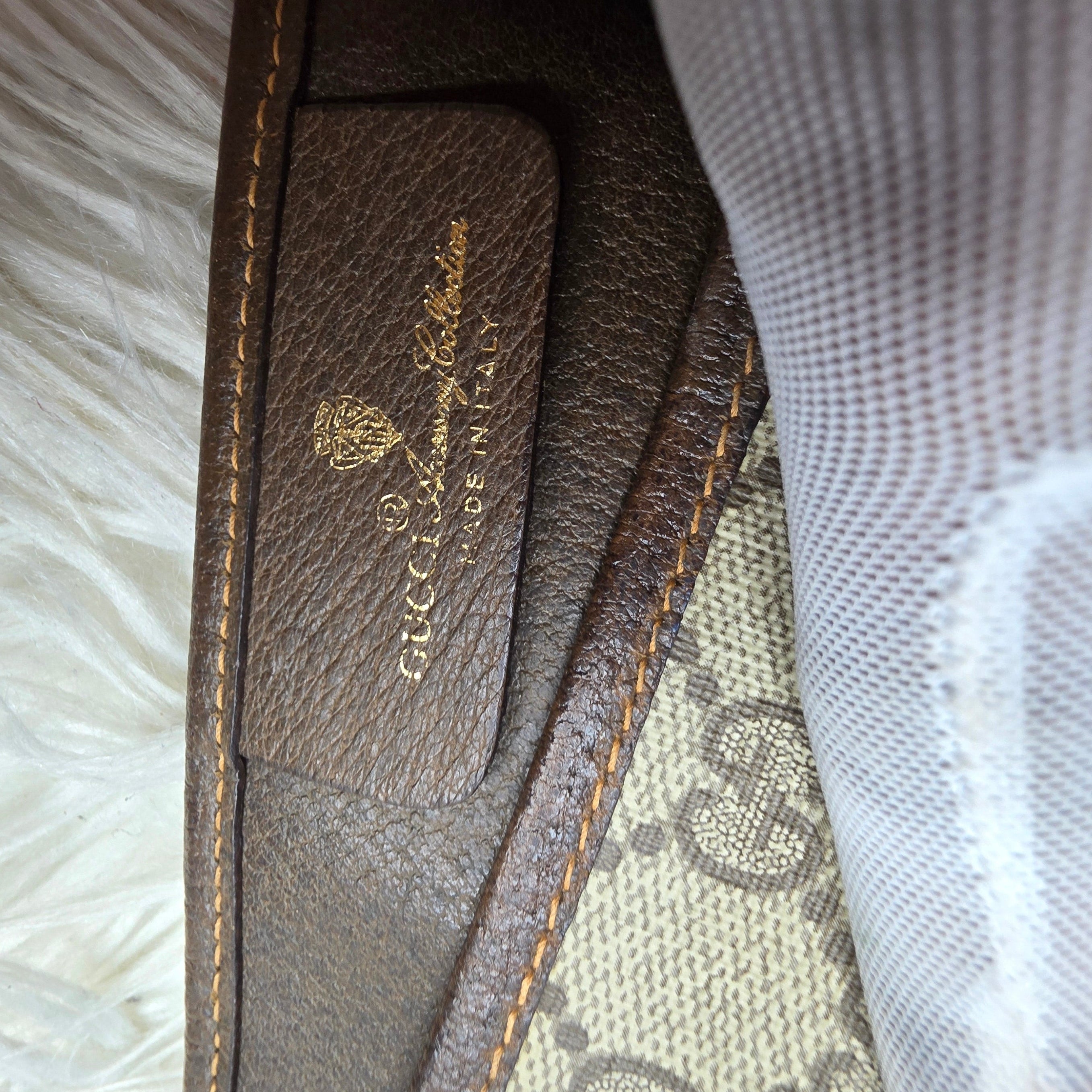 Gucci Vintage Sherry Line Supreme Web Tote Bag