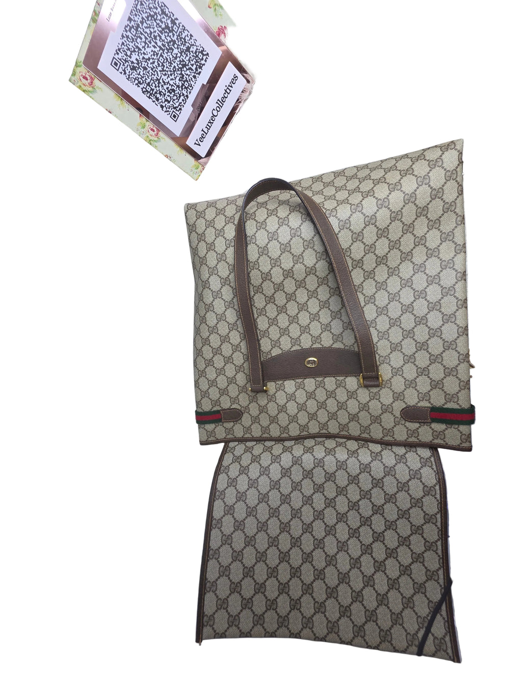 Gucci Vintage Sherry Line Supreme Web Tote Bag