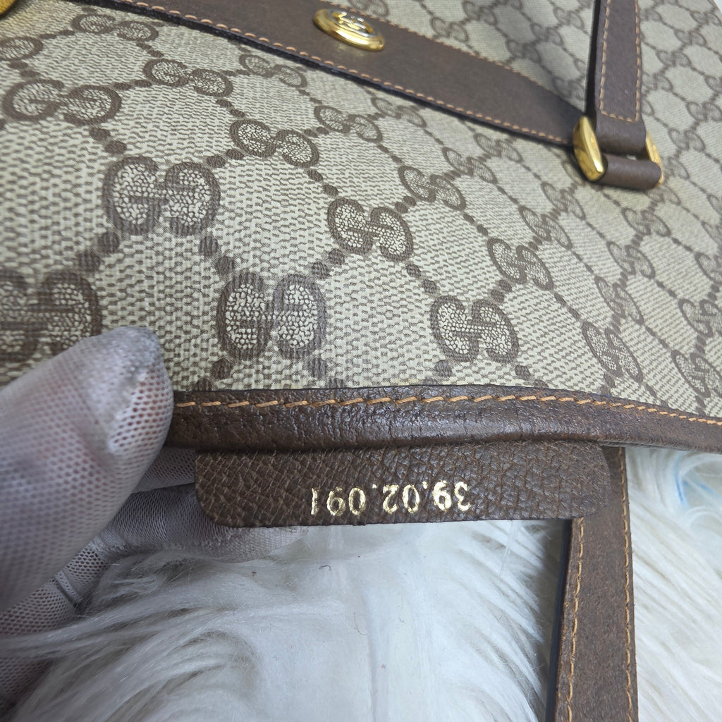 Gucci Vintage Sherry Line Supreme Web Tote Bag