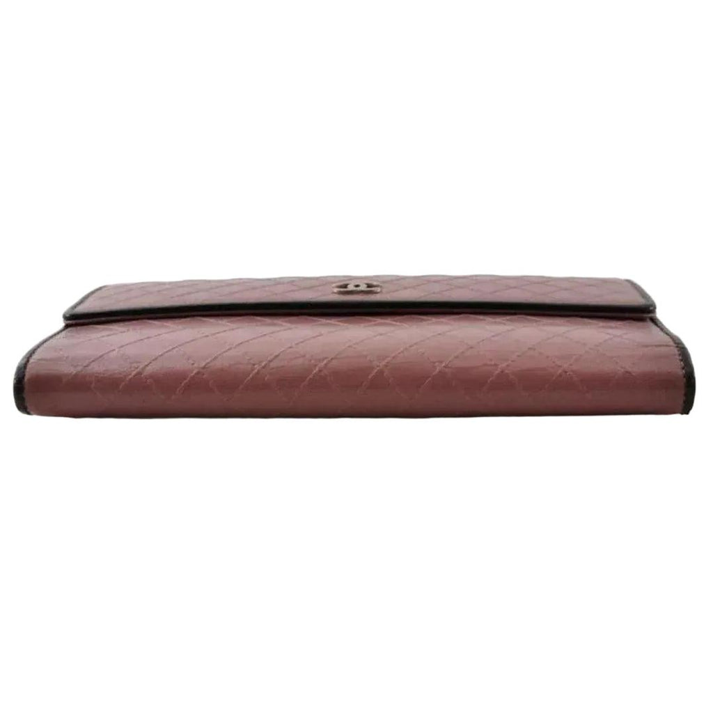 Chanel Bifold Long Wallet in Timeless Bordeaux Grained Leather - VeeLuxeCollectives
