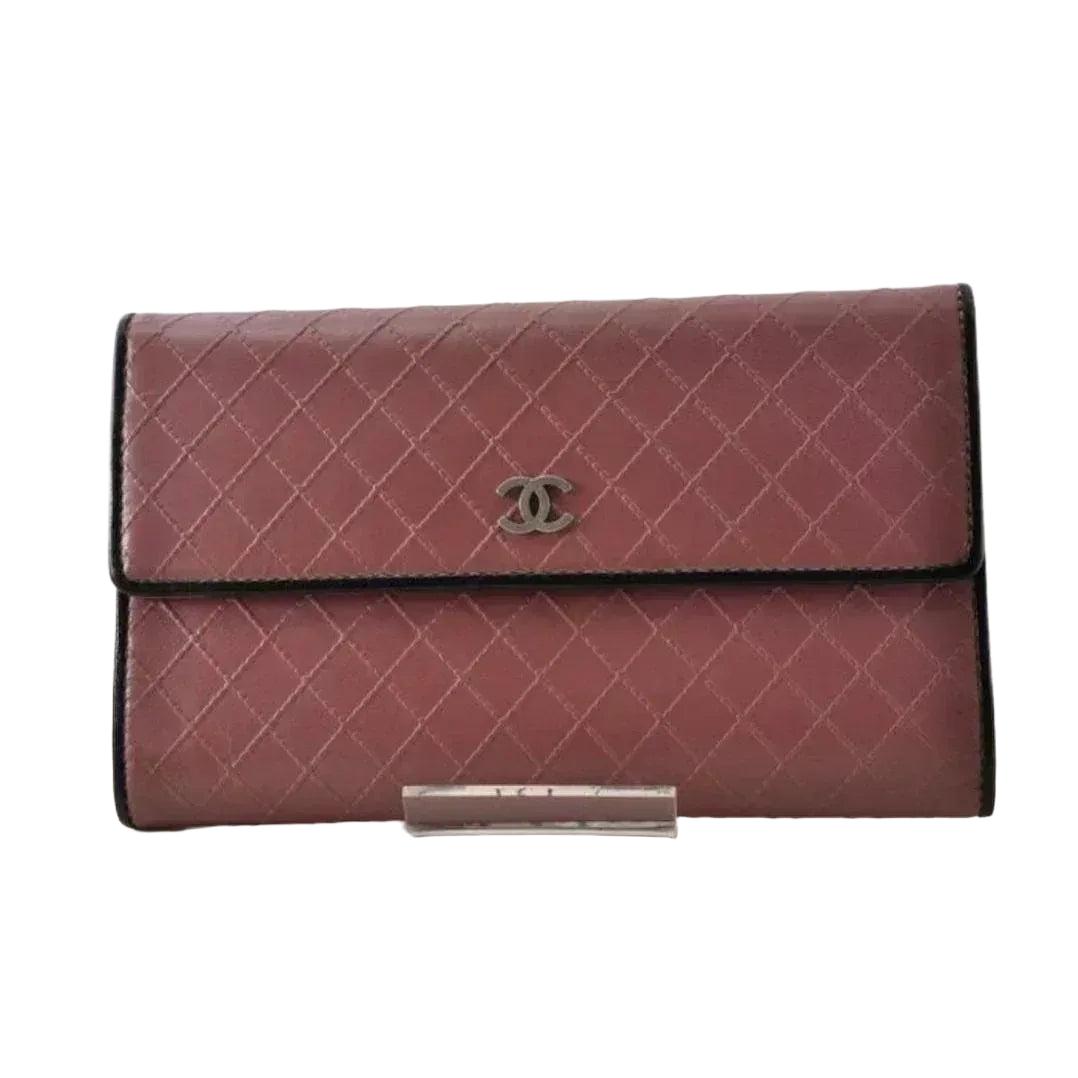 Chanel Bifold Long Wallet in Timeless Bordeaux Grained Leather - VeeLuxeCollectives